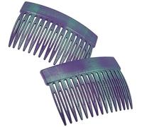 Camila Paris CP2945 - Pettine per capelli francesi, 7,6 cm, piccolo, blu, con treccia francese, decorativo, forte tenuta, per chignon, chignon, accessori per capelli per ragazze, prodotto in Francia