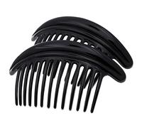 Camila Paris MP978/2 Pettini per capelli francesi, grandi pettini per capelli in cellulosa curva nera flessibile e durevole, fermagli per capelli forti da donna, accessori per capelli da ragazza con