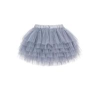 CAMILIFE Bambine Ragazze Gonna Tutu Gonna a Strati Gonna Principessa Gonna Corta Mini Gonna tutù Danza Classica con Elastico in Vita Costume Accessorio Basic - Blu-Grigio Taglia del Produttore 110