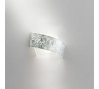 CAMILLA A/P - APPLIQUE IN METALLO E VETRO FOGLIA ARGENTO 2 LUCI E14