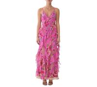Camilla - Abito lungo in seta con balze asimmetriche - Matadora Flora - - Dresses - Donna - Rosa - S