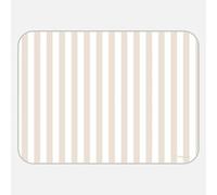 CAMILLA HOME Tovaglietta a Righe - Tovaglietta americana lavabile, antiscivolo, impermeabile e antimacchia, in plastica riciclabile (PP), Per tavola e colazione - 45×33 cm (Bianco e Beige)
