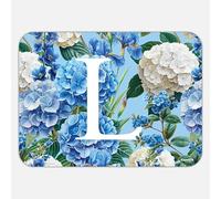 CAMILLA HOME Tovaglietta con Fiori e Lettere dalla A alla M - Tovaglietta americana lavabile, antiscivolo, impermeabile, in plastica riciclabile (PP), Per tavola e colazione - 45×33 cm (Lettera L)