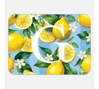 CAMILLA HOME Tovaglietta Limoni Lettere dalla A alla M - Tovaglietta americana lavabile, antiscivolo, impermeabile, in plastica riciclabile (PP), Per tavola e colazione - 45×33 cm (Lettera G)