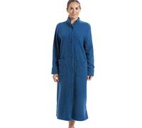 Camille Donna Morbido Pile Floreale A Figura Intera Bottone su Cappotti 52-54 Jade