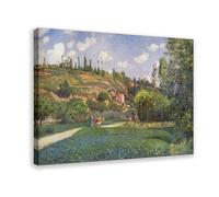 Camille Pissarro - A Cowherd on the Route De Chou, Pontoise Poster per camera da letto, decorazione per camera da letto, paesaggio sportivo, decorazione per ufficio, camera da letto, regalo, cornice