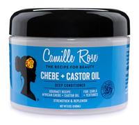 Camille Rose & Chebe Deep Conditioner Olio di ricino nero | Rafforzamento intensivo | Ripara i danni, districano e riduce la rottura dei capelli, 237 ml