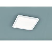 CAMILLUS PLAFONIERA LED QUADRATA METALLO BIANCO OPACO CON FUNZIONE DIMMERABILITA' CON NORMALE INTERRUTTORE A PARETE IP44 L. 40CMX40CM LED 22W · 1x 2700lm, 3000K