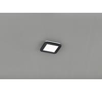 Plafoniera led quadrata metallo nero dimmerabile con interruttore a parete 17x17cm CAMILLUS R62931032