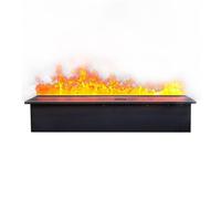 Caminetti Camino elettrico a vapore acqueo da incasso, ultra sottile, con atomizzazione a LED, fiamma realistica, touch/telecomando Moderna Decorazione(Grande)