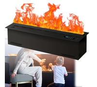 Caminetto a vapore acqueo da incasso, camino elettrico a nebulizzazione 3D da incasso con 9 colori di fiamma regolabili, umidificatore, riempimento automatico dell'acqua, basso rumore 100cm/39.4in