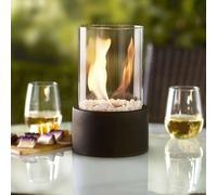 Caminetto da tavolo rustico e vintage - Stufa portatile a combustibile liquido per decorazione interna ed esterna, costruzione in metallo con ventilazione naturale Bianco,nero,imbuto,Clip da mano con