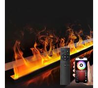 Caminetto Elettrico a Vapore ad Incasso con Telecomando LED, Effetto Fiamma 3D Regolabile, Design Moderno per Soggiorno e Zone Living(0.7m)
