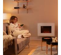 Cecotec Camino elettrico pronto caldo 2690 fiamme collegate bianco. 2000 W, dimensioni 26", WiFi, 2 livelli di potenza, telecomando, timer, 25 m2 (05828)