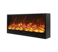 SINED Caminetto Vulture Caminetto Elettrico Da Incasso Lungo 150 Cm 1500w Nero
