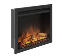 Caminetto elettrico & Kit di installazione TAGU PowerFlame con riscaldatore, termostato digitale, timer settimanale ed effetto fiamma LED