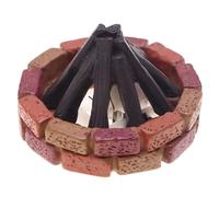 Caminetto per casa delle bambole Fuoco finto LED 2, 2x1, 4 Mini falò per accessori per casa delle bambole Realistico fuoco finto in resina Mini falò Decorazioni per il giardino fatato Scena fai-da-te.