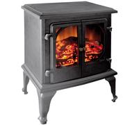 Caminetto stufa elettrica ambiente effetto fuoco vivo 1800 W Vulcano Niklas