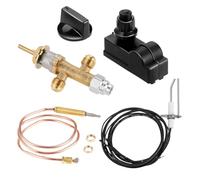 Camini Kit valvole di controllo guasto fiamma con pulsante di accensione Kit di montaggio per griglia Riscaldatore Pit Flame Failure Control Assembly per elettrodomestici Riparazione del riscaldatore