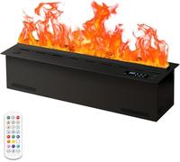 Camino 3D a vapore acqueo con fiamma simulata, design integrato, display LCD e telecomando per un'atmosfera regolabile