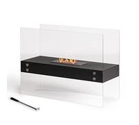 NORBE | Camino a Bioetanolo LOKS | Biocamino da terra Interno | Dimensioni 80x32x60h cm | Potenza: 3,68 kw/h (Nero)