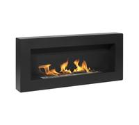 Divina Fire Camino a bioetanolo biocamino da parete Siena Nero 90x12x40 h - DF91022