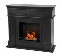 DIVINA FIRE - Camino A Bioetanolo Biocamino Da Terra Cambridge In Legno Marrone 110x37x H102 Cm - SPEDIZIONE GRATUITA