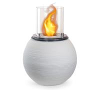 Camino a bioetanolo braciere da giardino da terra per interno esterno BOTTICELLI Bianco Perla d.40 x h54