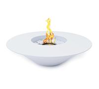 Camino a bioetanolo braciere da giardino tondo per esterno SANTORINI Bianco d.60