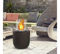 Camino a Bioetanolo Braciere da Pavimento Ø35xh55 cm per Interno ed Esterno Raffaello Terra Marrone