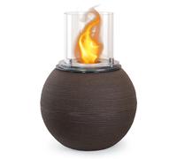 Camino a Bioetanolo Braciere da Pavimento Ø40xh54 cm per Interno ed Esterno Botticelli Terra Marrone