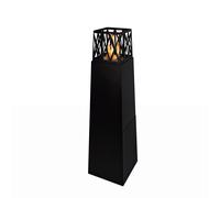 Camino a bioetanolo da giardino per esterno Vulcano Nero 40x40x145