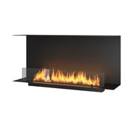 Camino a Bioetanolo da Incasso 100x45 cm Inside C 1000 V1 Nero con Vetro