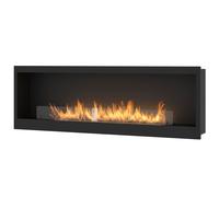 Camino a Bioetanolo da Incasso 50x22x150 cm Inside 1500 Nero con Vetro