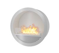 Camino a Bioetanolo da Incasso Ø74x30 cm Incyrcle Slim Inside Bianco