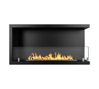 Camino a Bioetanolo da Incasso ad angolo 90x22,4x45 cm Sutri 90 DX Nero