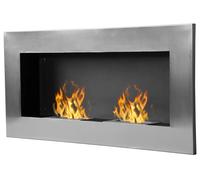 Camino a Bioetanolo da Parete 110x54 cm Inox