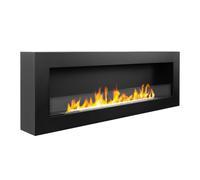 Divina Fire Camino a bioetanolo da Parete biocamino 120x40 Siena 120 Nero