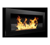 Divina Fire Camino a bioetanolo da parete o incasso Livorno Nero 90x12x40 h - DF91021