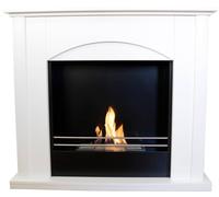 Camino a Bioetanolo da Pavimento 100x30x88 cm Firenze Bianco