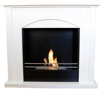 Camino a Bioetanolo da Pavimento 100x30x88 cm Firenze Bianco