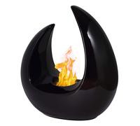 Camino a Bioetanolo da Tavolo 24x16 cm Qlima FFB207 Nero