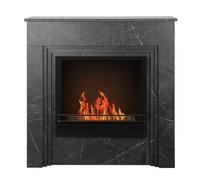 Divina Fire Camino a Bioetanolo da Terra Bellini in Legno effetto Marmo Nero 96x35xh96 cm - DF95600