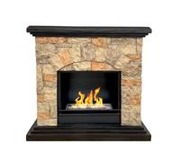 Camino a bioetanolo da terra Divina Fire Belluno 3,4 kW L105xP38xH100 cm pietra Pietra