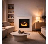 Camino a bioetanolo da terra Divina Fire Michelangelo 3,4 kW 96x36x90 cm bianco Bianco