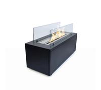 Camino a bioetanolo da terra per interno esterno CARAVAGGIO Nero L100xP40xH40 cm peso 33 kg Superficie riscaldata fino a 40 mt2