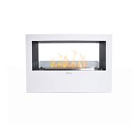 Camino a bioetanolo da terra per interno esterno Giotto S Bianco 100x30x70