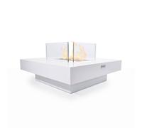 Camino a bioetanolo da terra per interno esterno Panarea Bianco 70x70x35