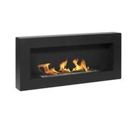 Camino a bioetanolo parete Divina Fire Siena 2,5 kW L90xP12xH40 cm nero Nero