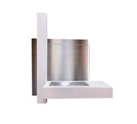 Camino a bioetanolo parete Divina Fire Vienna 3,5 kW L65xH75xP23 cm bianco Bianco
